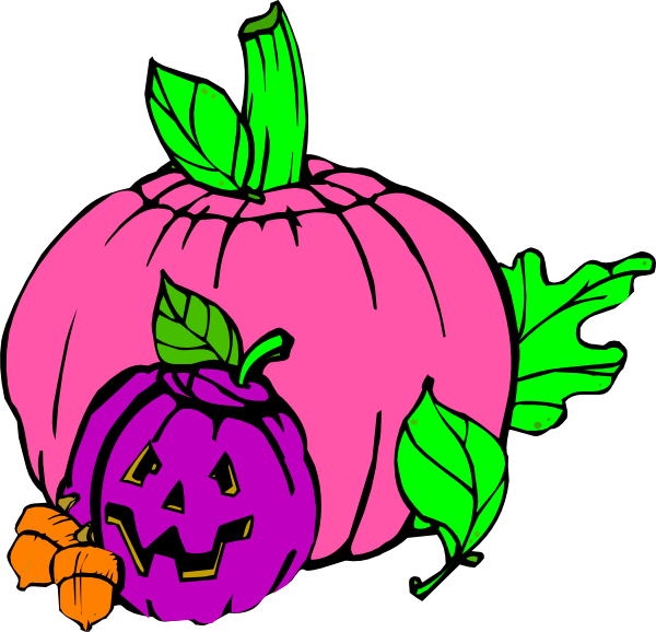 Girly Pumpkin clip art - vector clip art online, royalty free ...