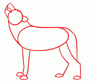 Outline Of A Wolf Howling - ClipArt Best