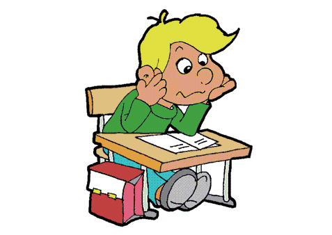 Pix For > Child Working At Table Clip Art
