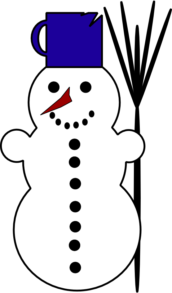 snowman clipart free black and white - photo #23