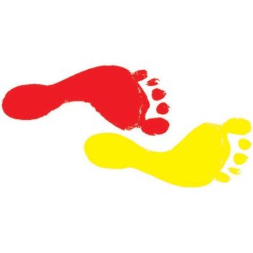 Amazon.com: Colorful Cut-outs Footprints 42/pk: Toys & Games