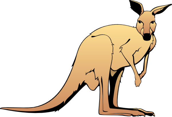 Kangaroo clip art - vector clip art online, royalty free & public ...