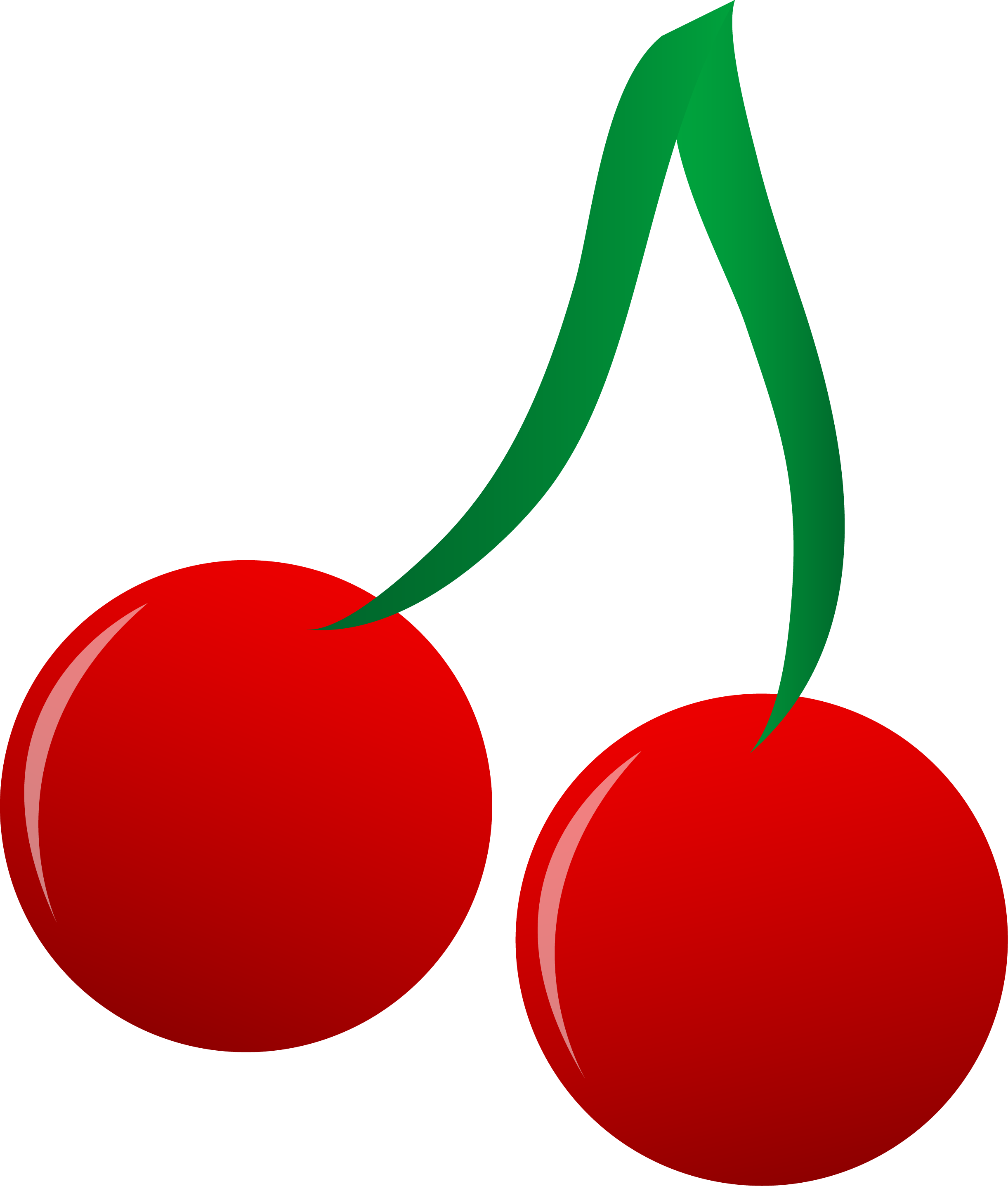 Bright Red Cherries Vector Art - Free Clip Art