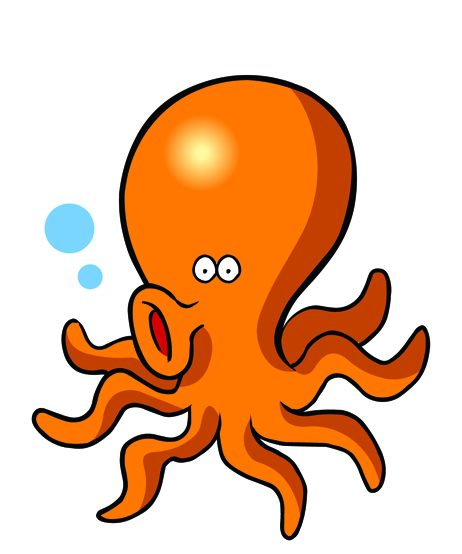 Octopus Cartoon Clip Art | lol-