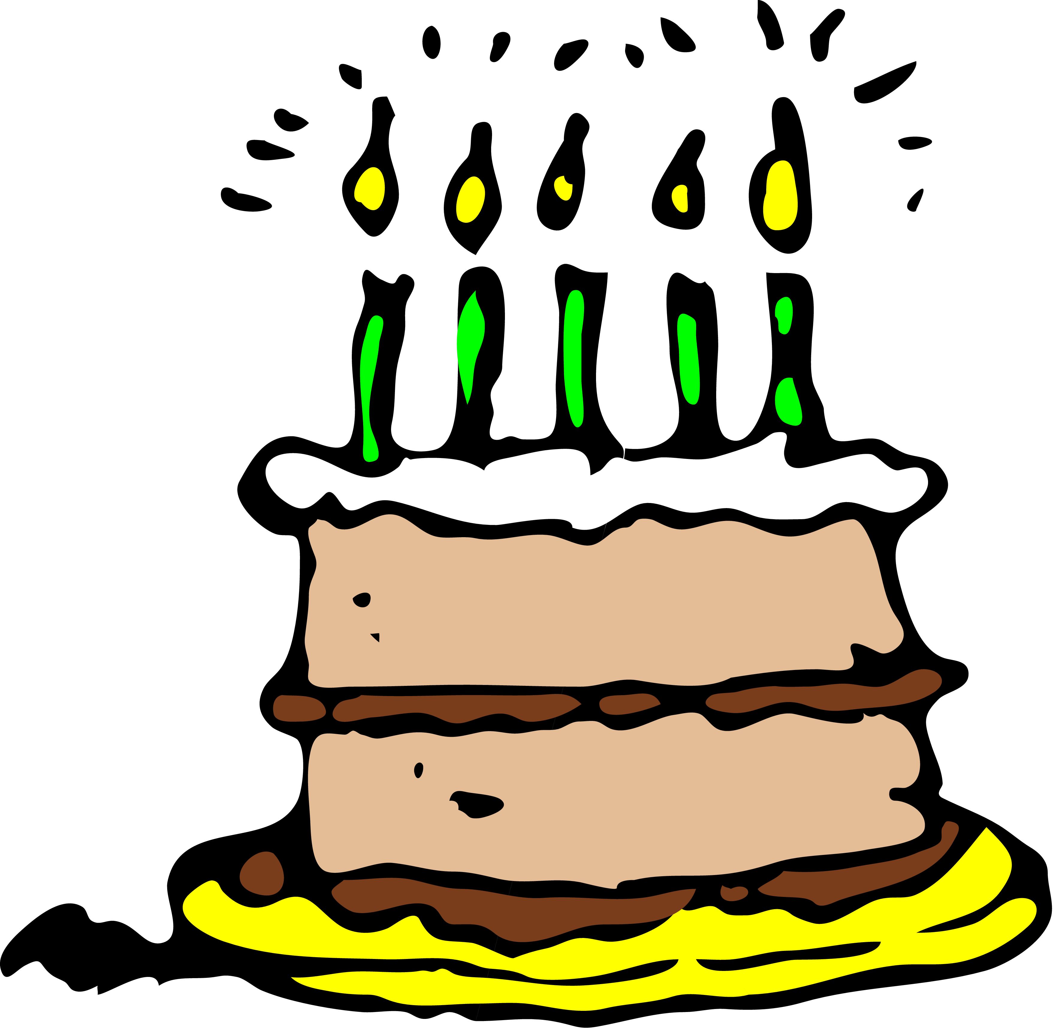 Birthday Cake With Candles Clipart - ClipArt Best