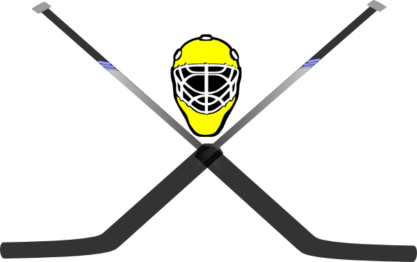 Goalie Skull And Cross Sticks clip art - vector clip art online ...