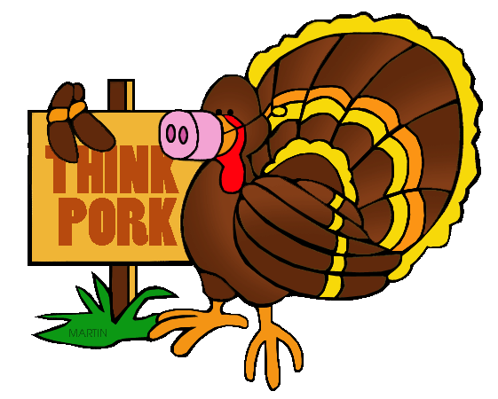 Free Thanksgiving Clip Art by Phillip Martin, Think Pork - Not Turkey