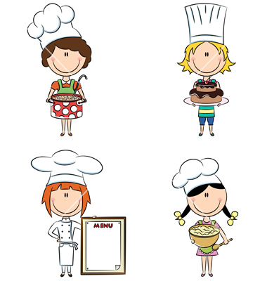 Cartoon Female Chef Cookingcartoon Female Chefs Vector Art ...