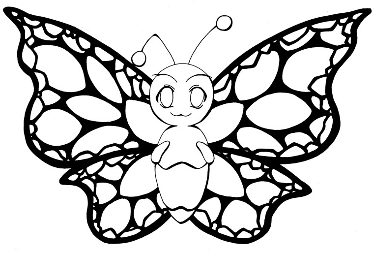 Butterfly Line Art - ClipArt Best