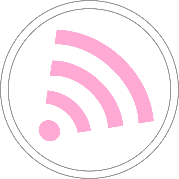 Pink Subscription Wifi Icon clip art - vector clip art online ...