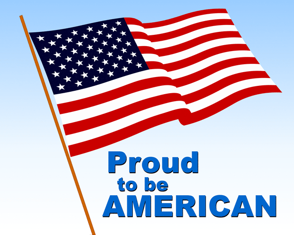 U.S. Flag: Proud to be American - Free Patriotic American Graphic