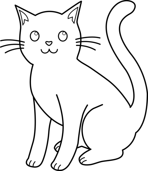 free clipart cat outline - photo #6