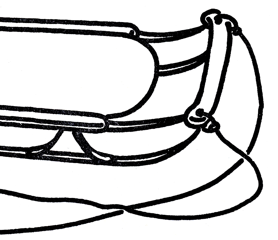 Sled-Clip-Art-Line-Drawing- ...