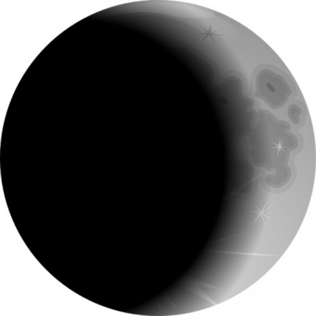 Crescent moon clip art Vector | Free Download