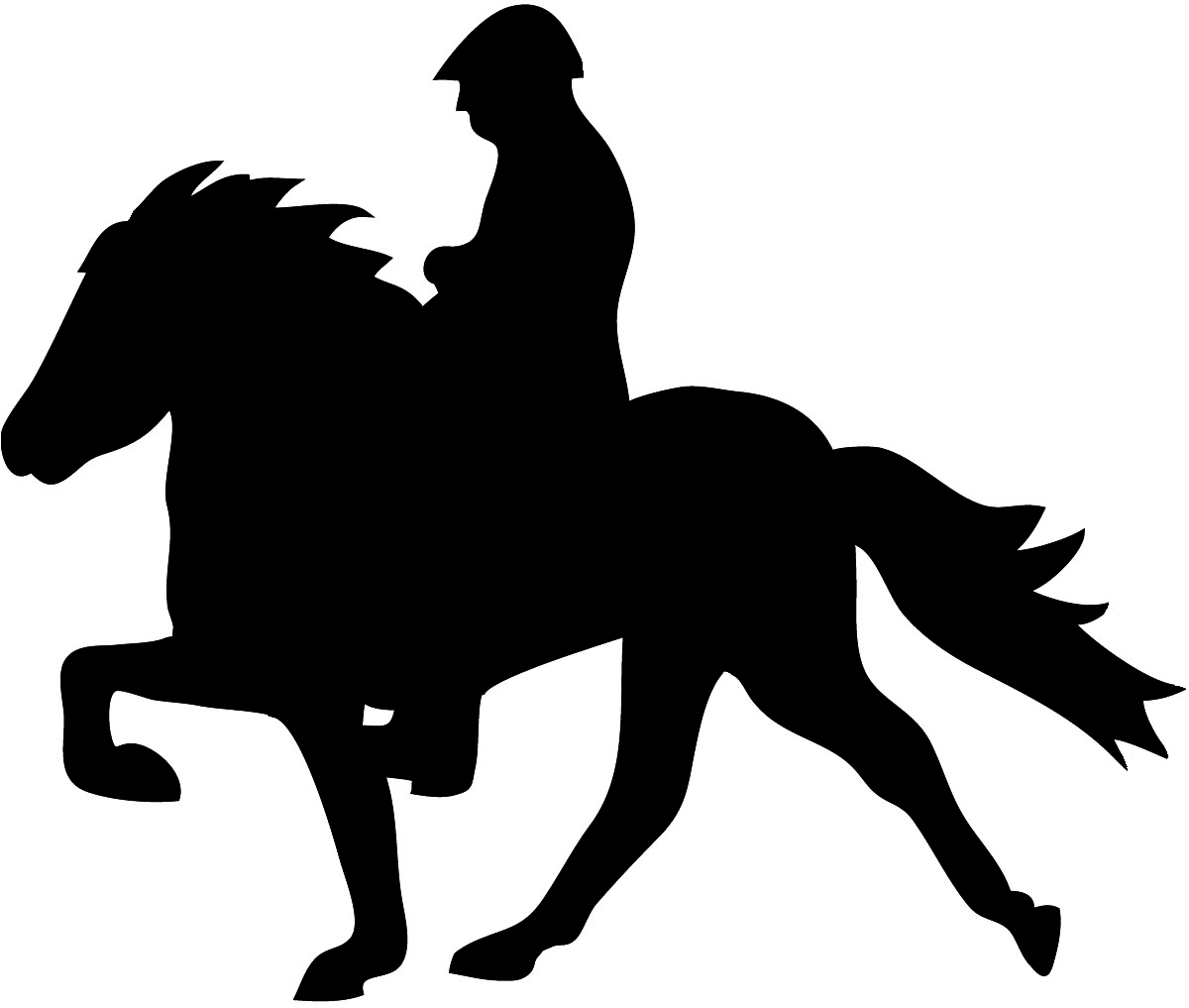free clip art horse and rider silhouette - photo #15