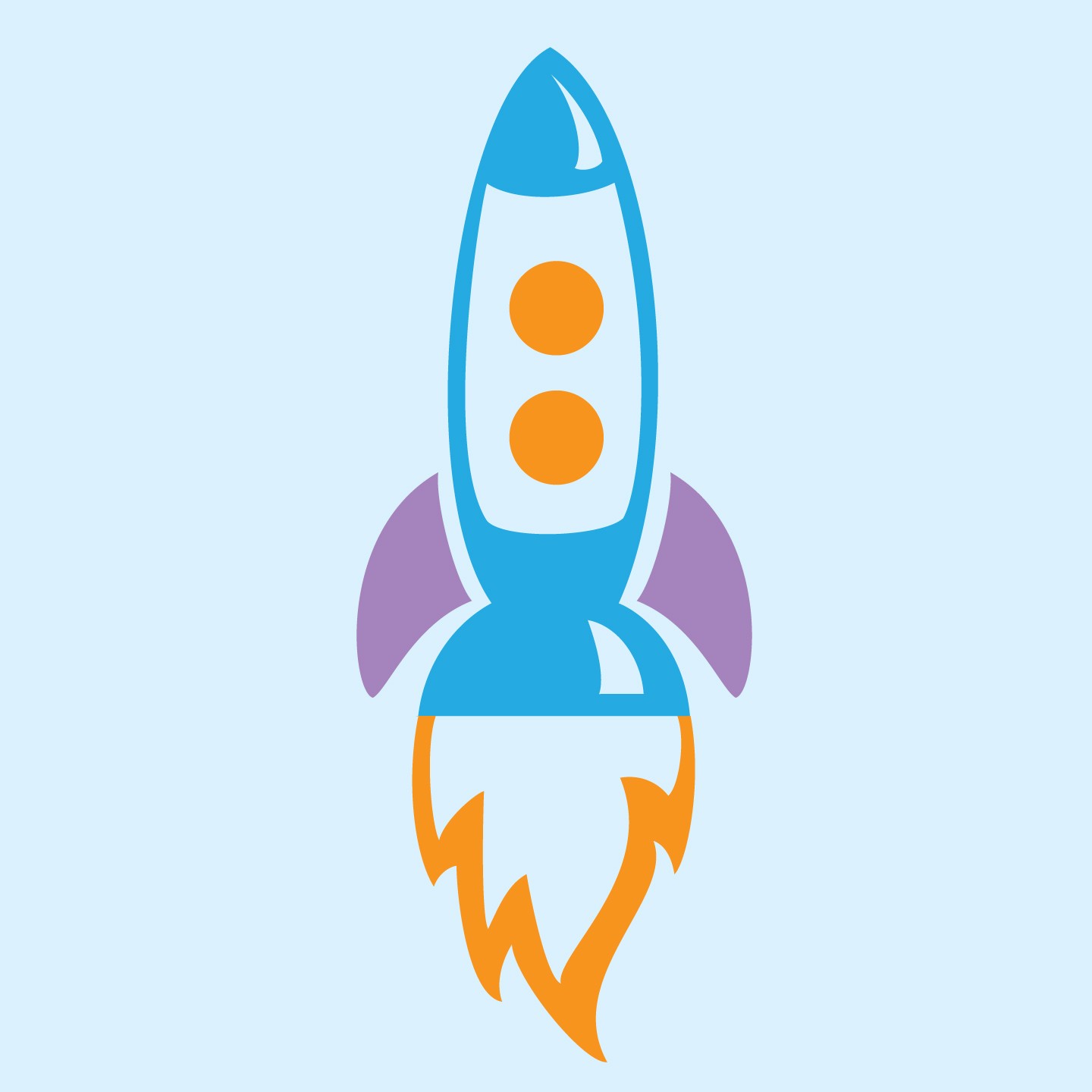 Outer Space Rocket 2 - Kids Rooms - Vinyl Wall Art Decal for Kids ...