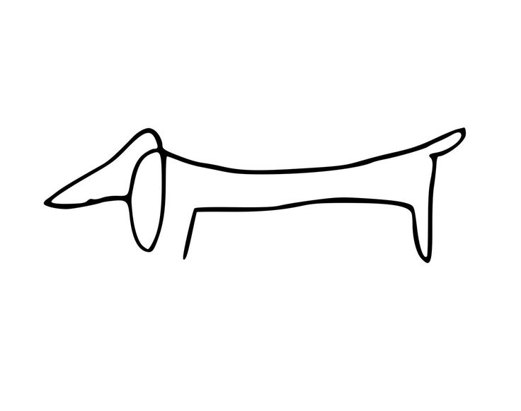 Picasso Dachshund Weenie Dog Vinyl Decal
