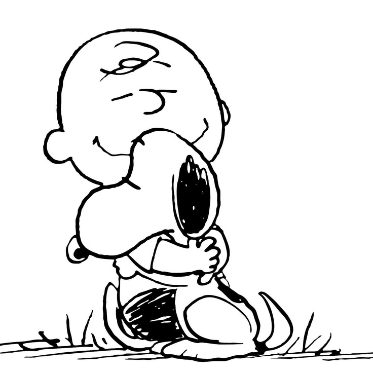 Snoopy and Charlie Brown hug | Influences board | Pinterest
