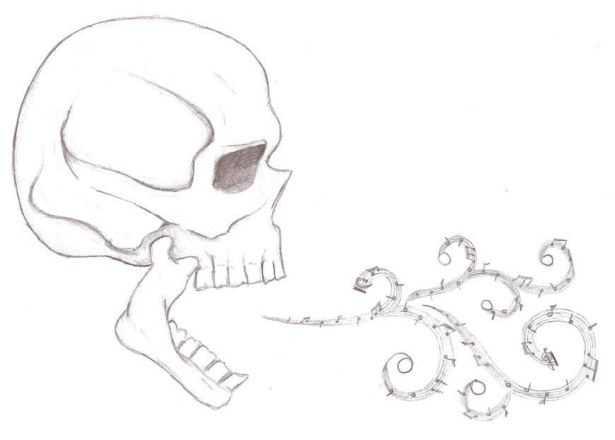 Skull and Music notes by Latias1677 on DeviantArt
