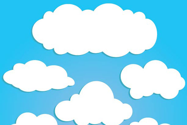 Cartoon Clouds Vector Background - Designs Jungle