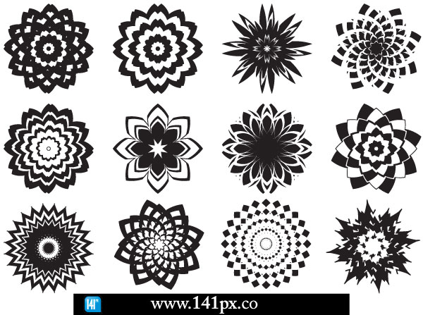009-Abstract Flowers Vector | Free Vector Graphics Download | Free ...