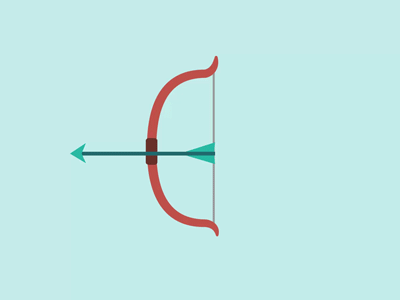 Dribbble - [gif] Bow & Arrow by Pasquale D'Silva