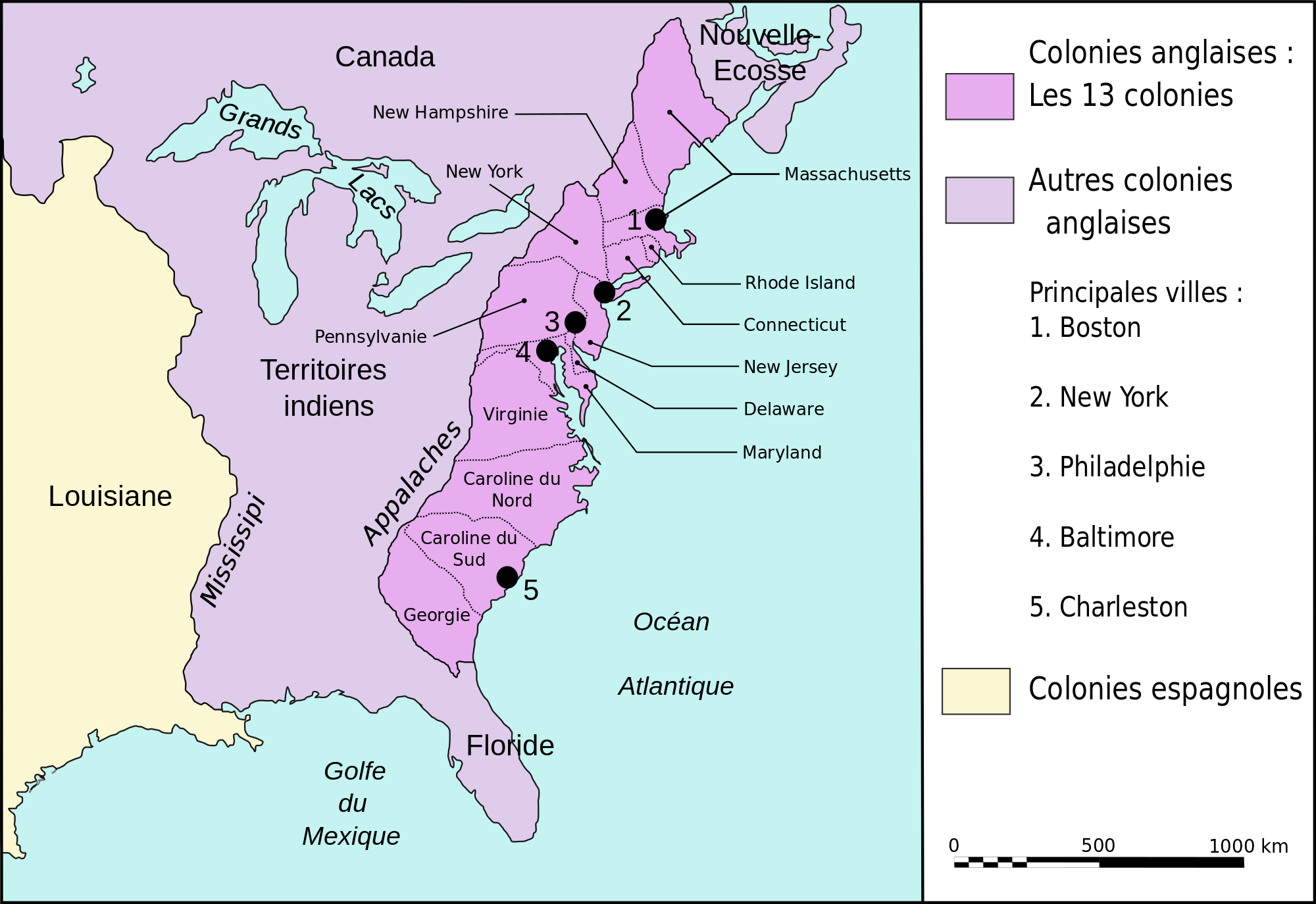 13 Colonies Map - Cliparts.co