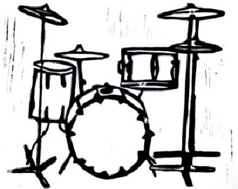 Drum Set Black And White | Clipart Panda - Free Clipart Images