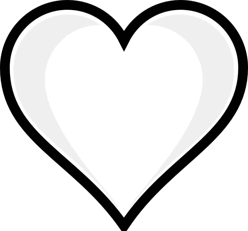 Valentine Heart Clipart Black And White Images & Pictures - Becuo