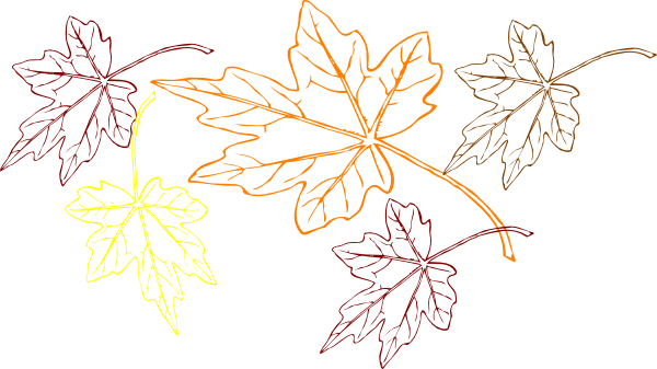 Falling Leaves Multiple Colors clip art - vector clip art online ...