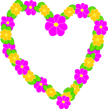 Valentines Day Clip Art: Heart Flower Clip Art