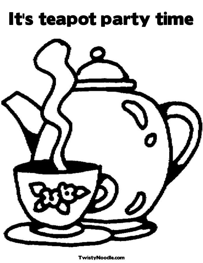 im a little teapot Colouring Pages (page 2)