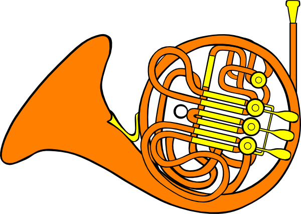 French Horn 3 clip art - vector clip art online, royalty free ...
