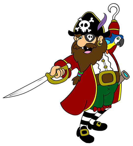 Cartoon Pirate Step by Step Drawing Lesson