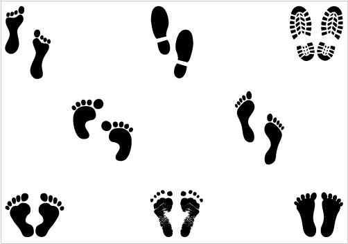 Footprint Silhouette vector graphicsSilhouette Clip Art