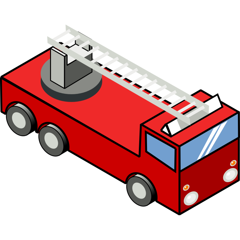 Clipart - Iso Fire Engine