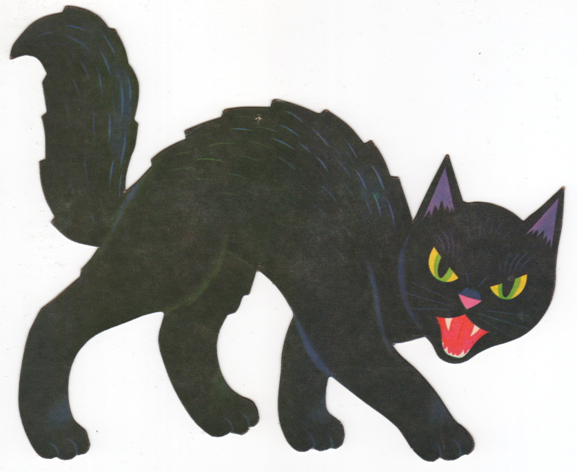 Digital Changeling: Halloween Ephemera, Black Cat Decoration