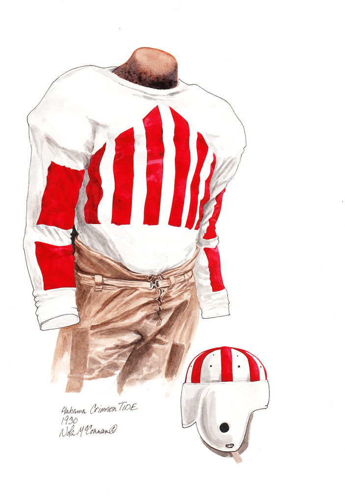 Alabama Crimson Tide 1930 football uniform artwork | Flickr ...