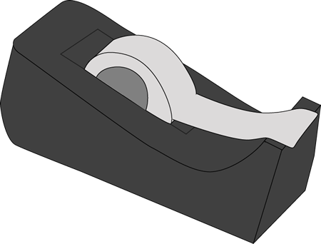 Black Tape Dispenser Clip Art - Black Tape Dispenser Vector Image