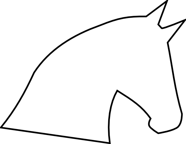 Horse Head Outline clip art - vector clip art online, royalty free ...