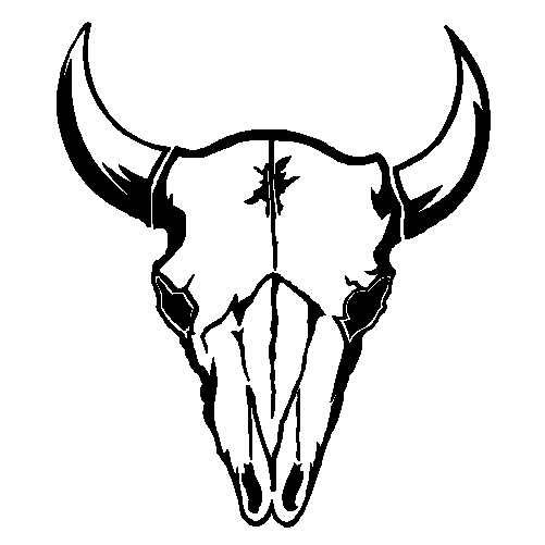 Bull Skull Clipart Black And White - ClipArt Best
