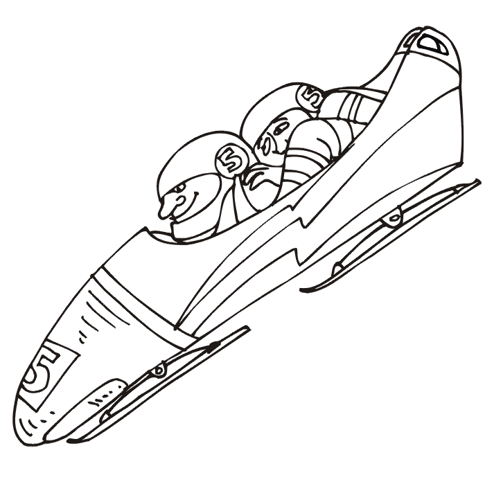 Winter Olympics Coloring Page Ski Jumper | Mewarnai