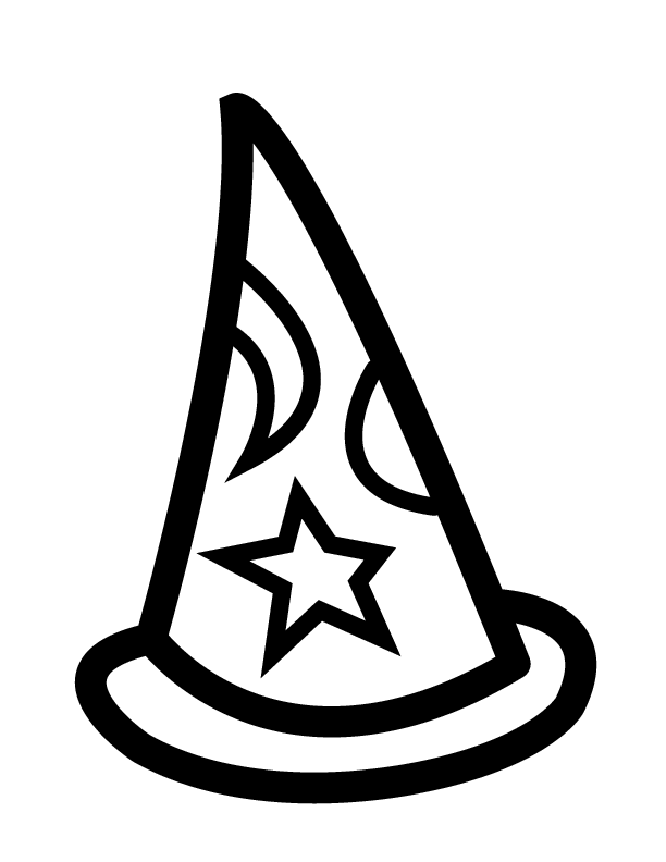 Wizard Hat Colouring Pages Cliparts co