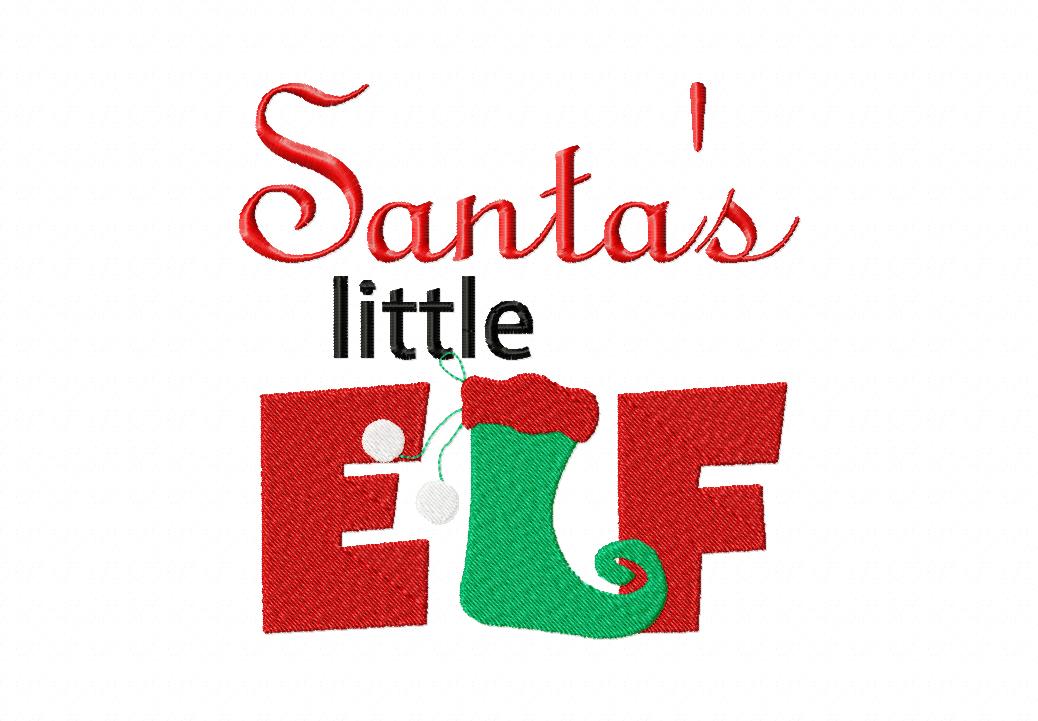 Santas Little Elf Machine Embroidery Design for Gold Members Only ...