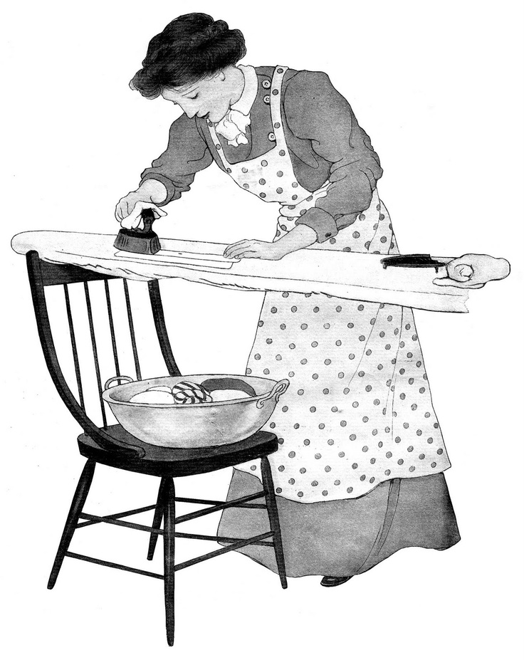 Vintage Woman Ironing | Vintage Clip Art | Pinterest
