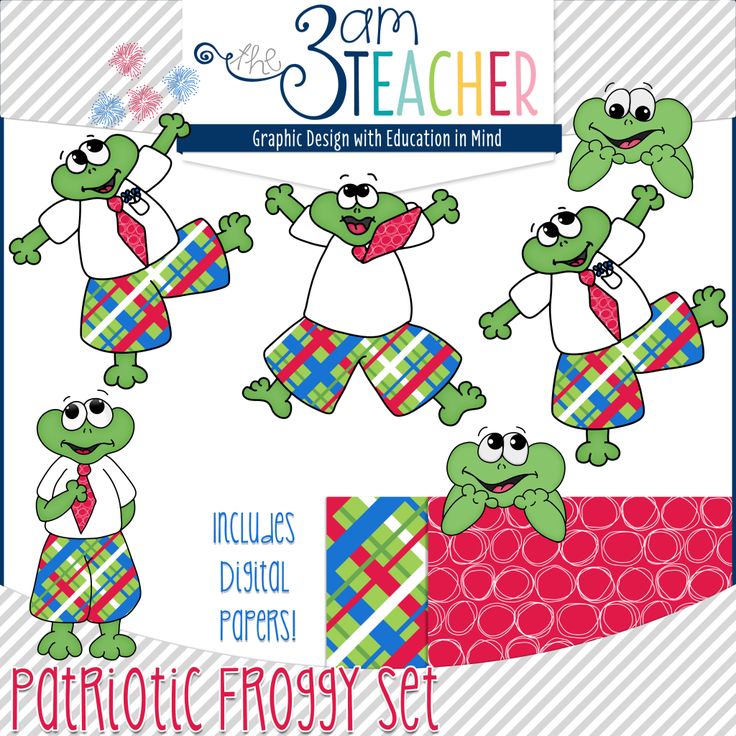 May Themed Froggy Clipart Set