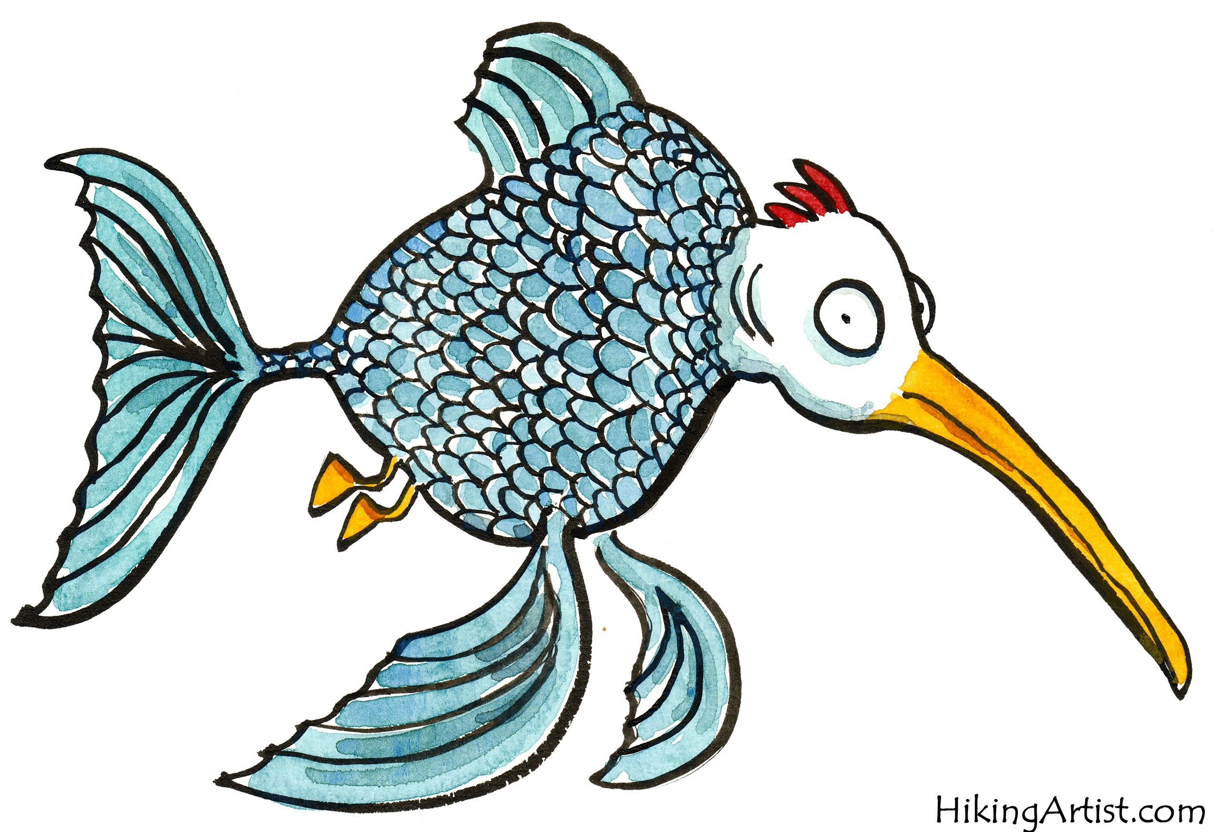 fish-fowl2by-HikingArtist | My art, thoughts and Notes