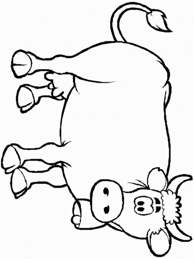 Animal Coloring Pages Online Free Toddler Cow Animal Coloring Page ...
