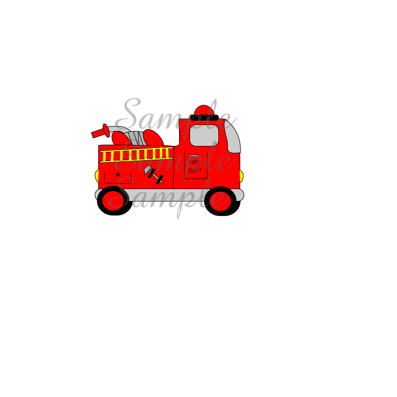 Clip Art Fire Truck Graphic