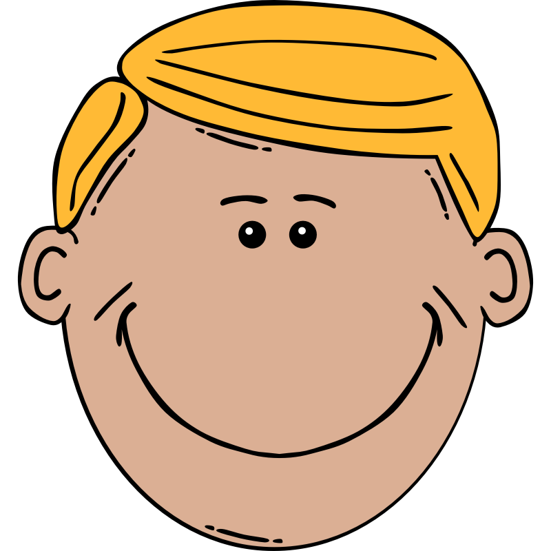 Clipart - Man Face Cartoon